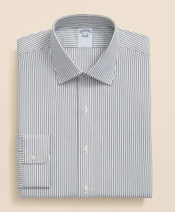Brooks Brothers Explorer Collection Non-Iron Twill Ainsley Collar Striped, Dress Shirt