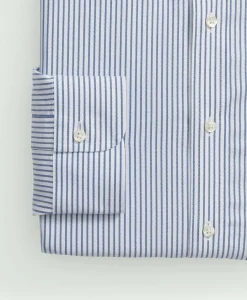 Brooks Brothers Explorer Collection Non-Iron Twill Ainsley Collar, Stripe Dress Shirt