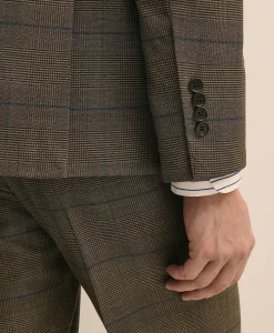 Brooks Brothers Explorer Collection Slim-Fit Overcheck Glen-Plaid Wool Suit Jacket
