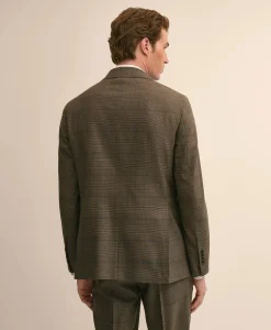 Brooks Brothers Explorer Collection Slim-Fit Overcheck Glen-Plaid Wool Suit Jacket