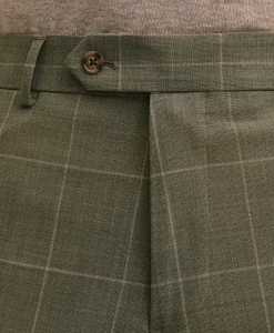 Brooks Brothers Explorer Collection Slim Fit Wool Windowpane Suit Pants