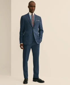 Brooks Brothers Explorer Collection Slim Fit Wool Overcheck Suit Jacket