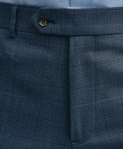 Brooks Brothers Explorer Collection Slim Fit Wool Overcheck Suit Pants