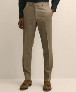 Brooks Brothers Explorer Collection Slim Fit Wool Stripe Suit Pants
