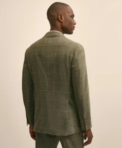 Brooks Brothers Explorer Collection Slim Fit Wool Windowpane Suit Jacket