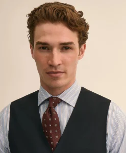 Brooks Brothers Explorer Collection Slim Fit Wool Single-Pleat Suit Pants