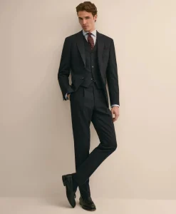 Brooks Brothers Explorer Collection Slim Fit Wool Single-Pleat Suit Pants