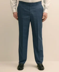 Brooks Brothers Explorer Collection Big & Tall Wool Overcheck Suit Pants