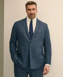 Brooks Brothers Explorer Collection Big & Tall Wool Overcheck Suit Jacket