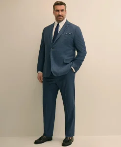Brooks Brothers Explorer Collection Big & Tall Wool Overcheck Suit Jacket