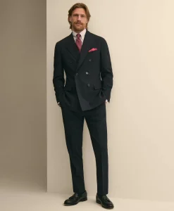 Brooks Brothers Explorer Collection Slim Fit Wool Double-Breasted Suit Jacket