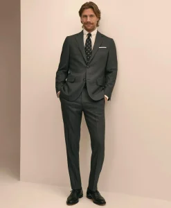 Brooks Brothers Explorer Collection Slim-Fit Wool Birdseye Suit Pants