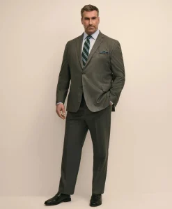 Brooks Brothers Explorer Collection Big & Tall Stretch Wool Blend Pinstripe Suit Jacket
