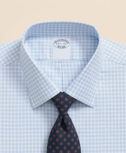 Brooks Brothers Explorer Collection Non-Iron Twill Ainsley Collar, Gingham Dress Shirt