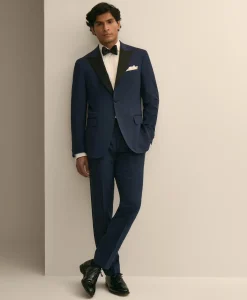 Brooks Brothers Explorer Collection Slim Fit Wool Tuxedo Pants