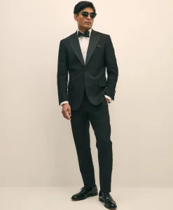 Brooks Brothers Explorer Collection Slim Fit Wool Tuxedo Pants