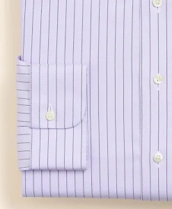 Brooks Brothers Explorer Collection Non-Iron Twill Ainsley Collar, Pinstripe Dress Shirt