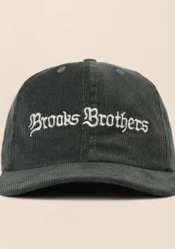 Brooks Brothers x Brain Dead Cotton, Corduroy & Leather Emblem Baseball Hat