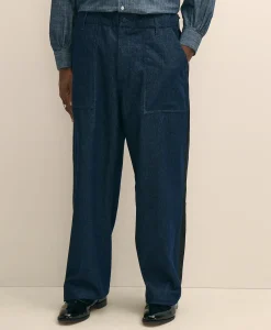 Brooks Brothers X Engineered Garments Cotton Denim Fatigue Dress Pants
