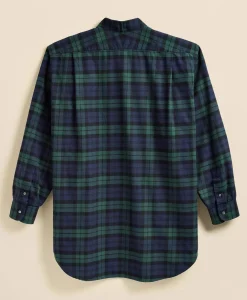 Brooks Brothers X Engineered Garments Cotton Flannel Wing Collar Oversized, Tartan Dress Shirt