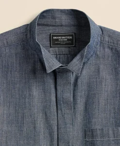 Brooks Brothers X Engineered Garments Cotton Chambray Wing Collar Oversized Dress Shirt