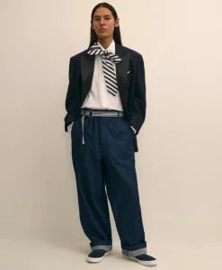 Brooks Brothers X Engineered Garments Cotton Oxford Round Pinhole Collar Oversized Dress Shirt