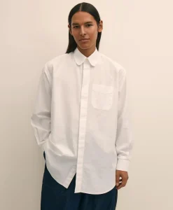 Brooks Brothers X Engineered Garments Cotton Oxford Round Pinhole Collar Oversized Dress Shirt