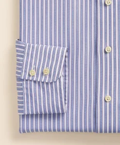 Brooks Brothers X Thomas Mason® Cotton Poplin English Collar, Stripe Dress Shirt