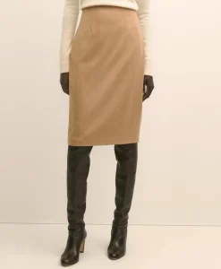 Camel Hair Pencil Skirt