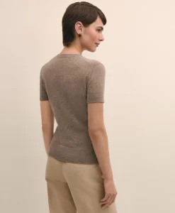 Cashmere Short-Sleeve Shell