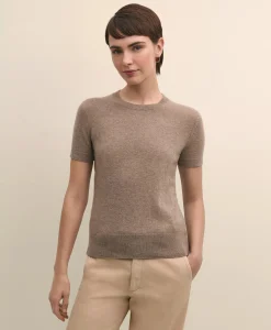 Cashmere Short-Sleeve Shell
