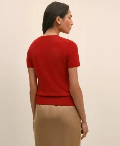 Cashmere Short-Sleeve Shell