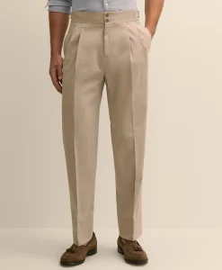 Classic Fit Cotton Blend Side-Tab Dress Pants