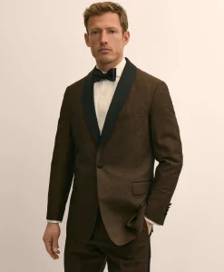 Classic Fit Cotton-Linen 1818 Shawl Collar Tuxedo