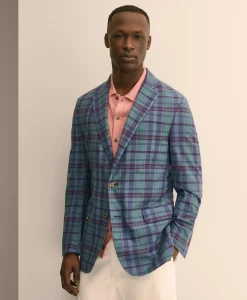 Classic Fit Cotton Madras Sport Coat