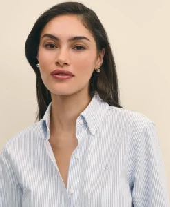 Classic-Fit Cotton Oxford Stripe Shirt