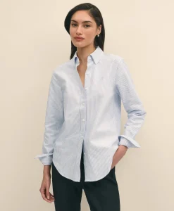 Classic-Fit Cotton Oxford Stripe Shirt