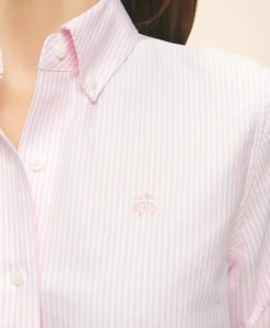 Classic-Fit Cotton Oxford Stripe Shirt
