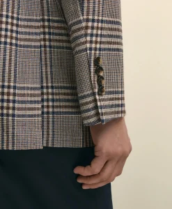Classic Fit Linen-Silk-Cotton Check 1818 Sport Coat