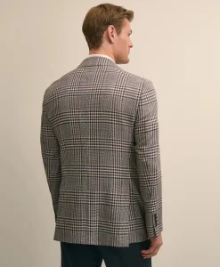 Classic Fit Linen-Silk-Cotton Check 1818 Sport Coat