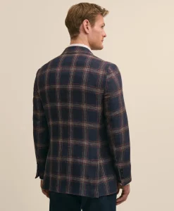Classic Fit Linen-Silk-Cotton Check 1818 Sport Coat