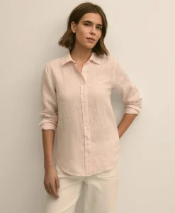 Classic Fit Linen Stripe Shirt
