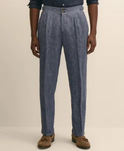 Classic Fit Linen Twill Suit Pants
