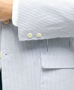 Classic Fit Stretch Cotton Seersucker Sport Coat
