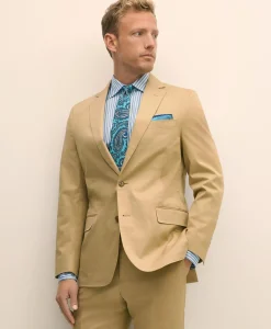 Classic Fit Stretch Cotton Twill Suit Jacket