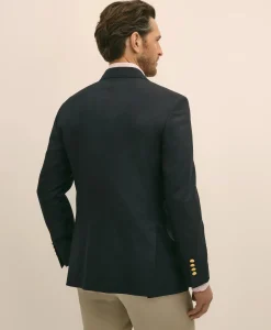 Classic Fit Stretch Wool Double-Breasted 1818 Blazer