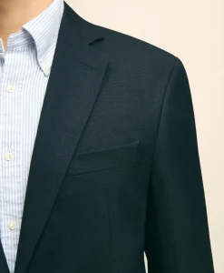 Classic Fit Stretch Wool Hopsack Blazer