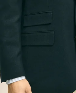 Classic Fit Stretch Wool Hopsack Blazer