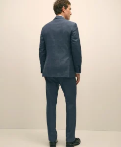 Classic Fit Wool Blue Check 1818 Suit