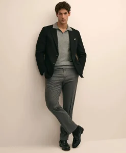Classic Fit Wool Flannel Dress Pants